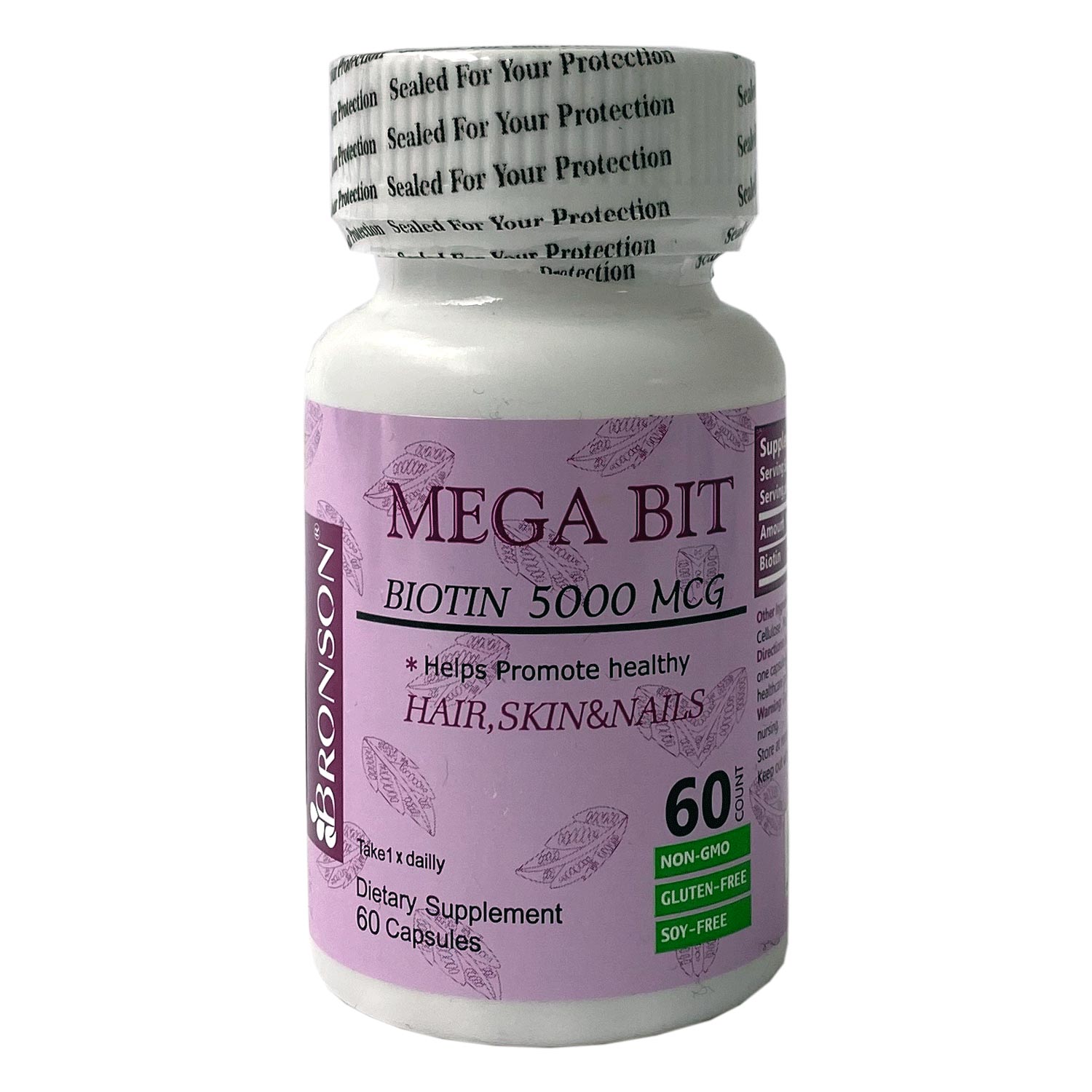 1598084411.jpg خرید آنلاین دارو و مکملهای دارویی با ارسال سریع - کپسول مگا بیت بیوتین 5000 میکروگرم برانسون