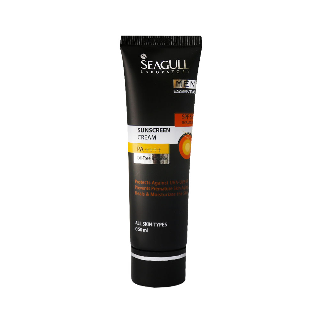 Seagull-Sunscreen-Cream-Oil-Free-SPF-55-For-Men-50-ml.jpg خرید آنلاین دارو و مکملهای دارویی با ارسال سریع - کرم ضد آفتاب آقایان سی گل SPF55 مناسب انواع پوست ۵۰ میلی لیتر