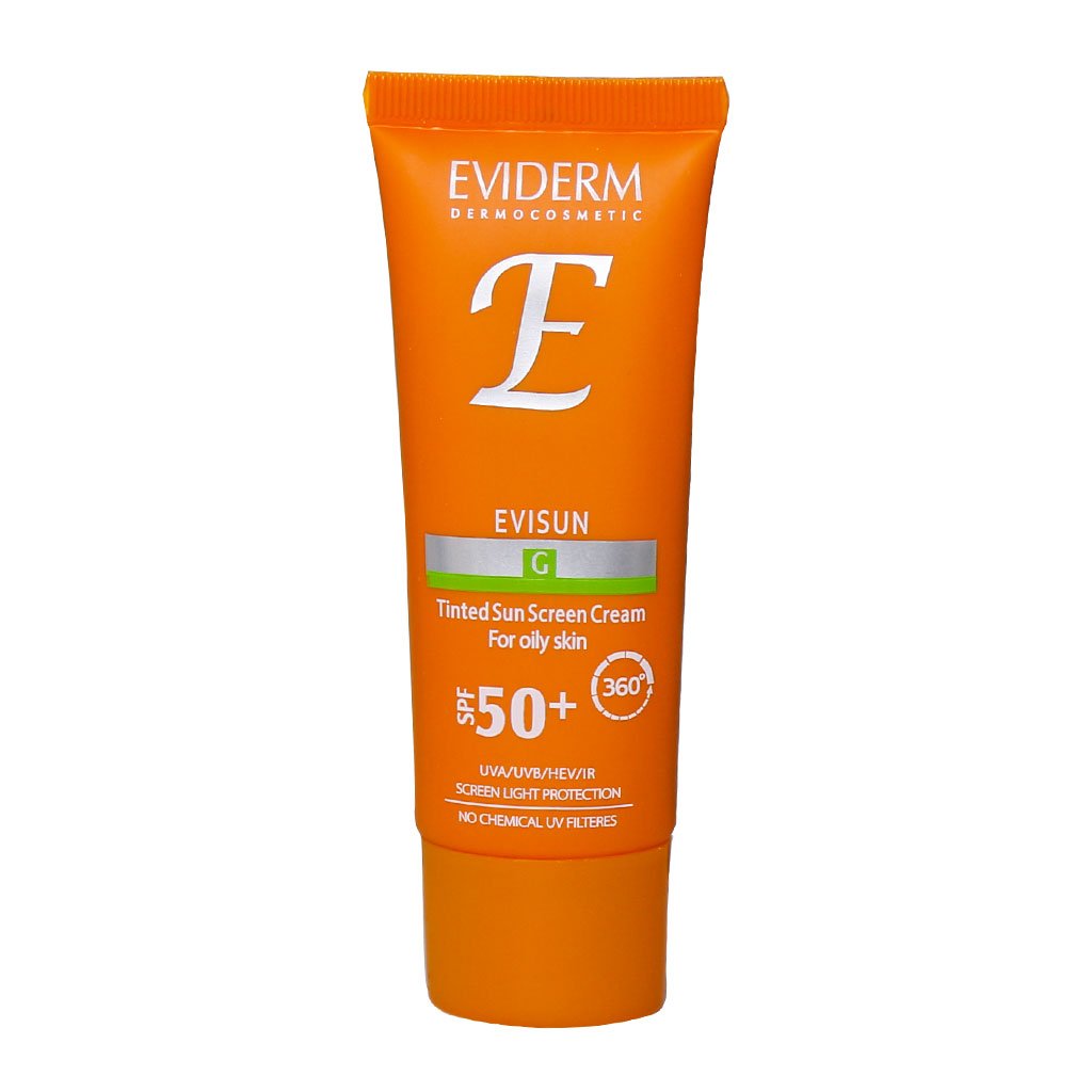 eviderm-tinted-sunscreen-cream-for-oily-skin-40-ml.jpg خرید آنلاین دارو و مکملهای دارویی با ارسال سریع - کرم ضد آفتاب پوست چرب SPF50 اویدرم 40 میلی لیتر